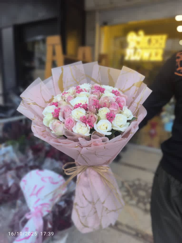 باقة ورد جوري ملون