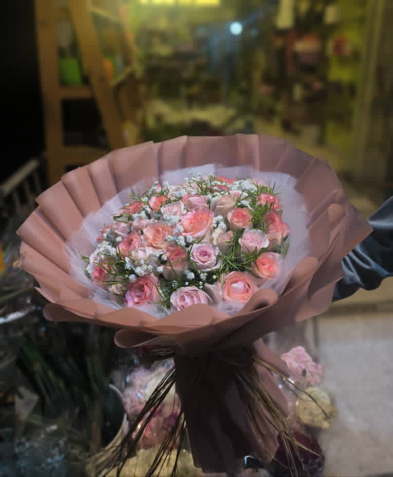 باقة ورد جوري ملون موديل2
