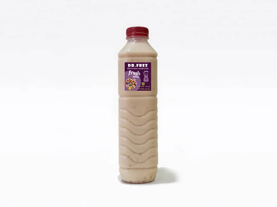 كوكتيل موز وحليب وخرمه  (1L)
