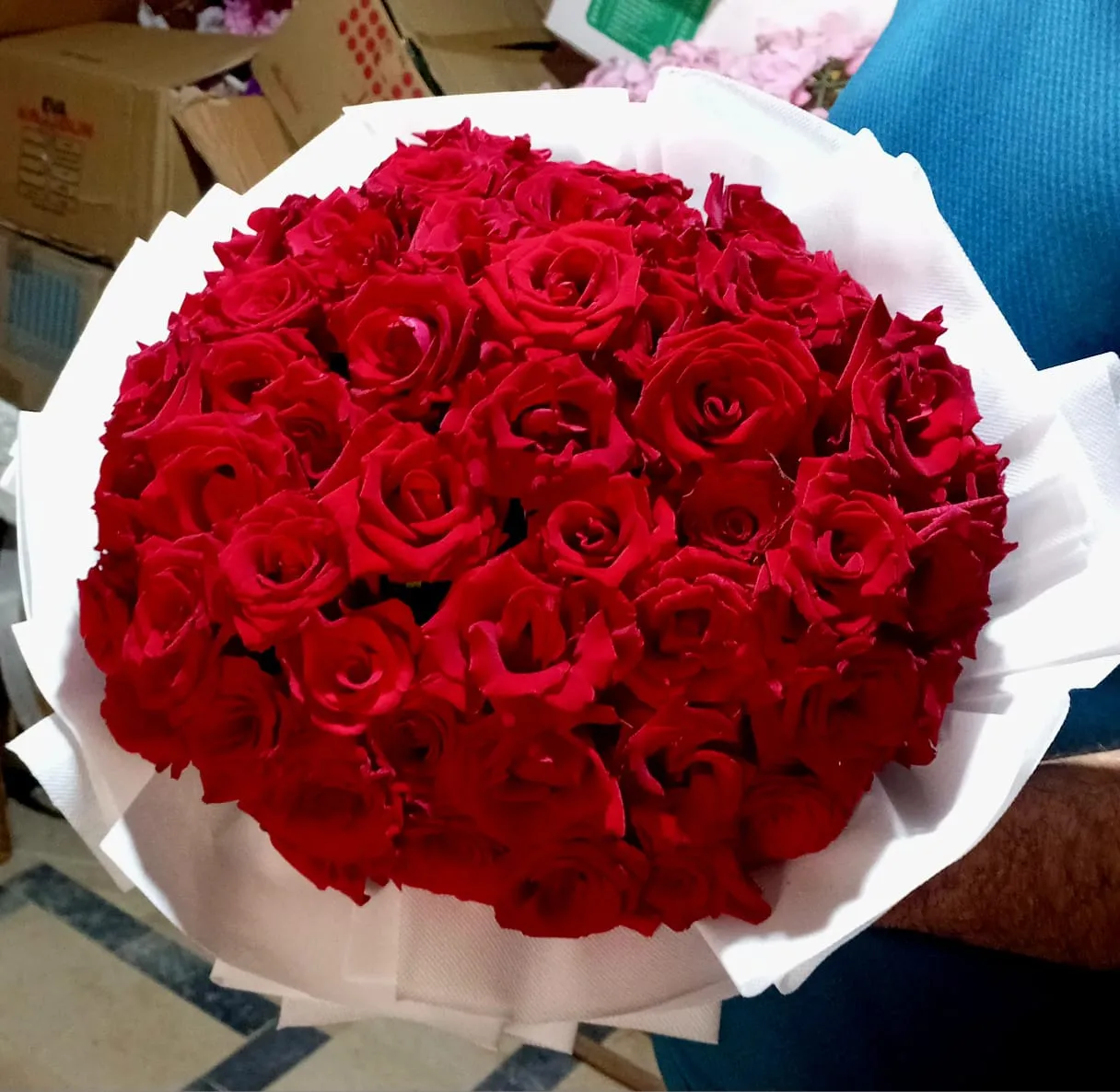 باقة ورد أحمر