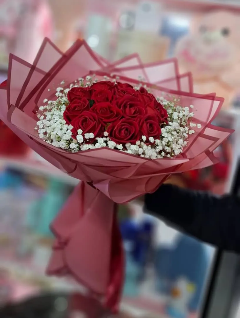 بوكيه ورد صناعي