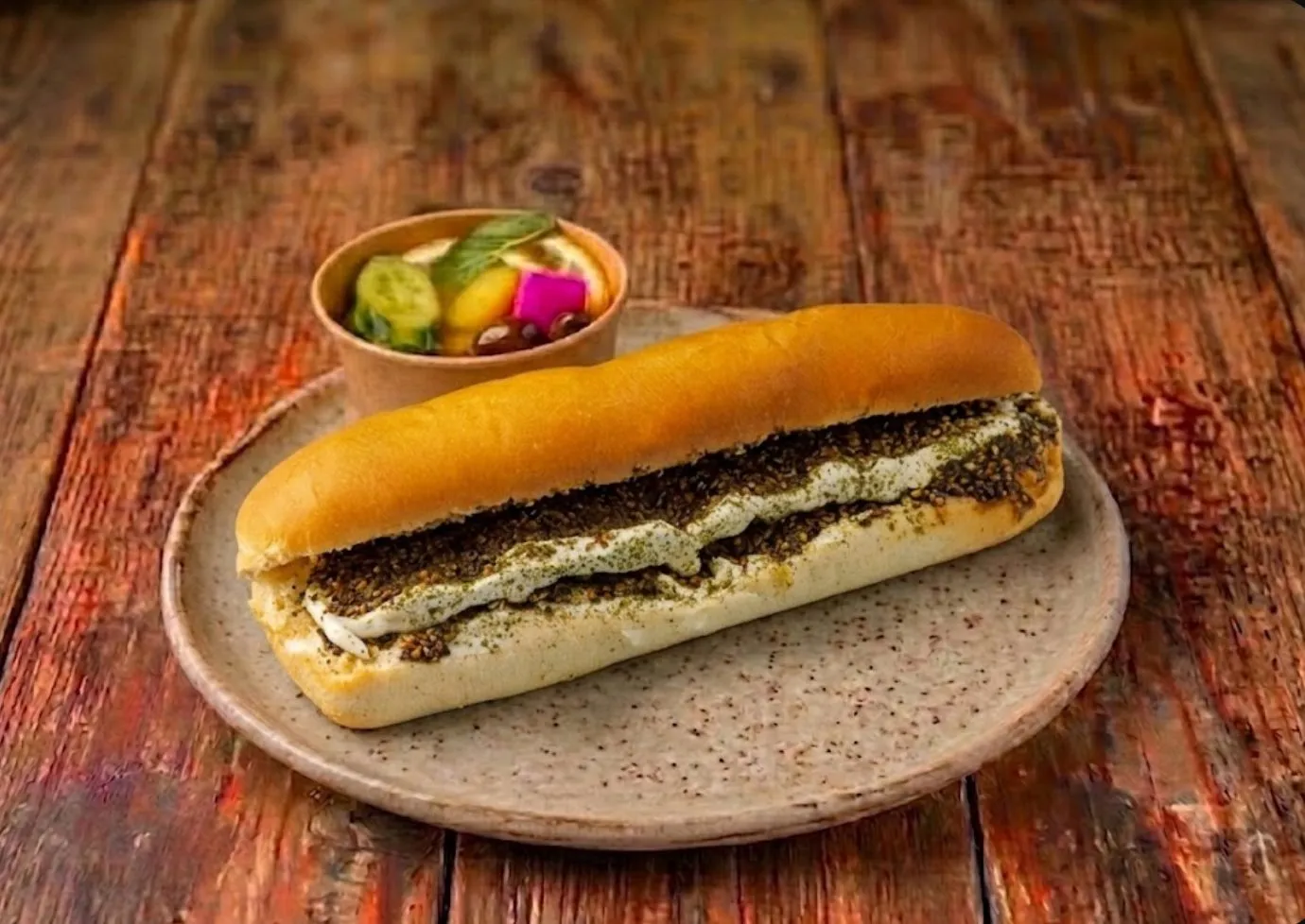 لبنة مع زعتر