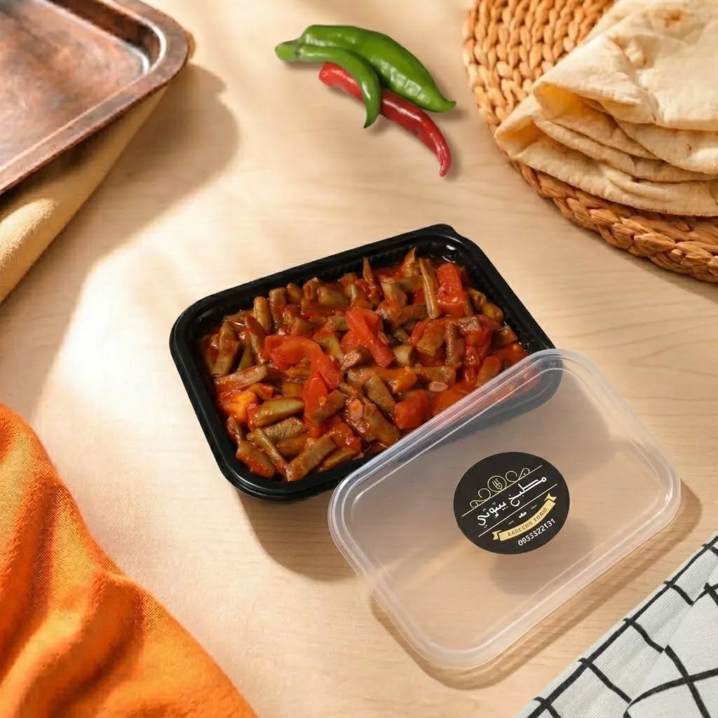 فاصوليا خضرة بالبندورة مع رز 🍅🍚