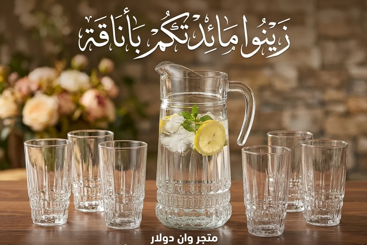 طقم مشربية بلور