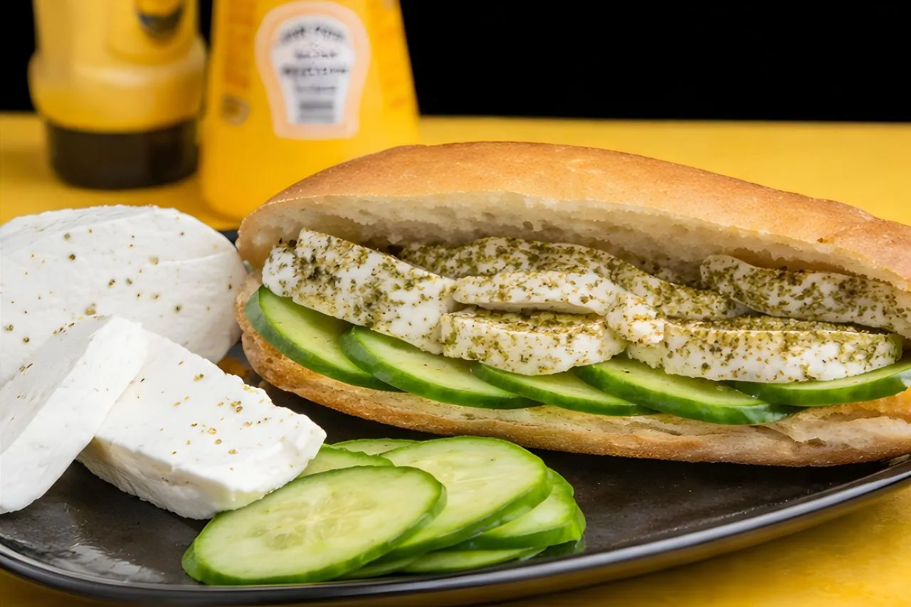 جبنة بيضاء سندويش
