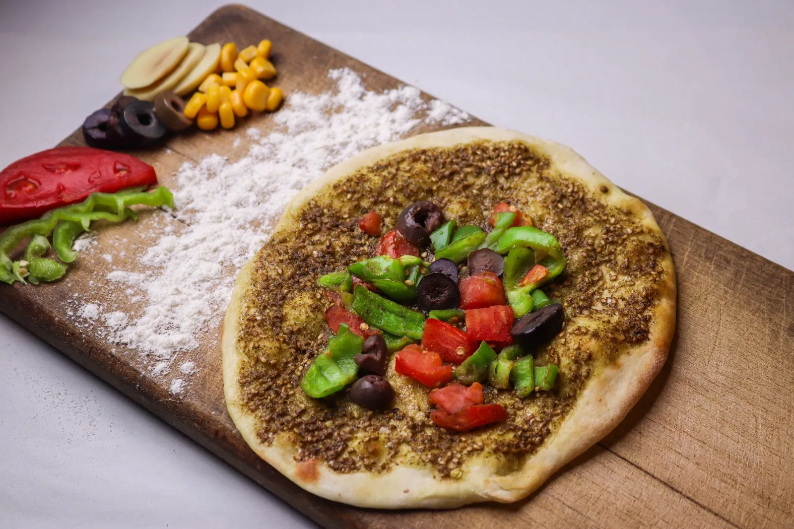 فطيرة زعتر وخضار