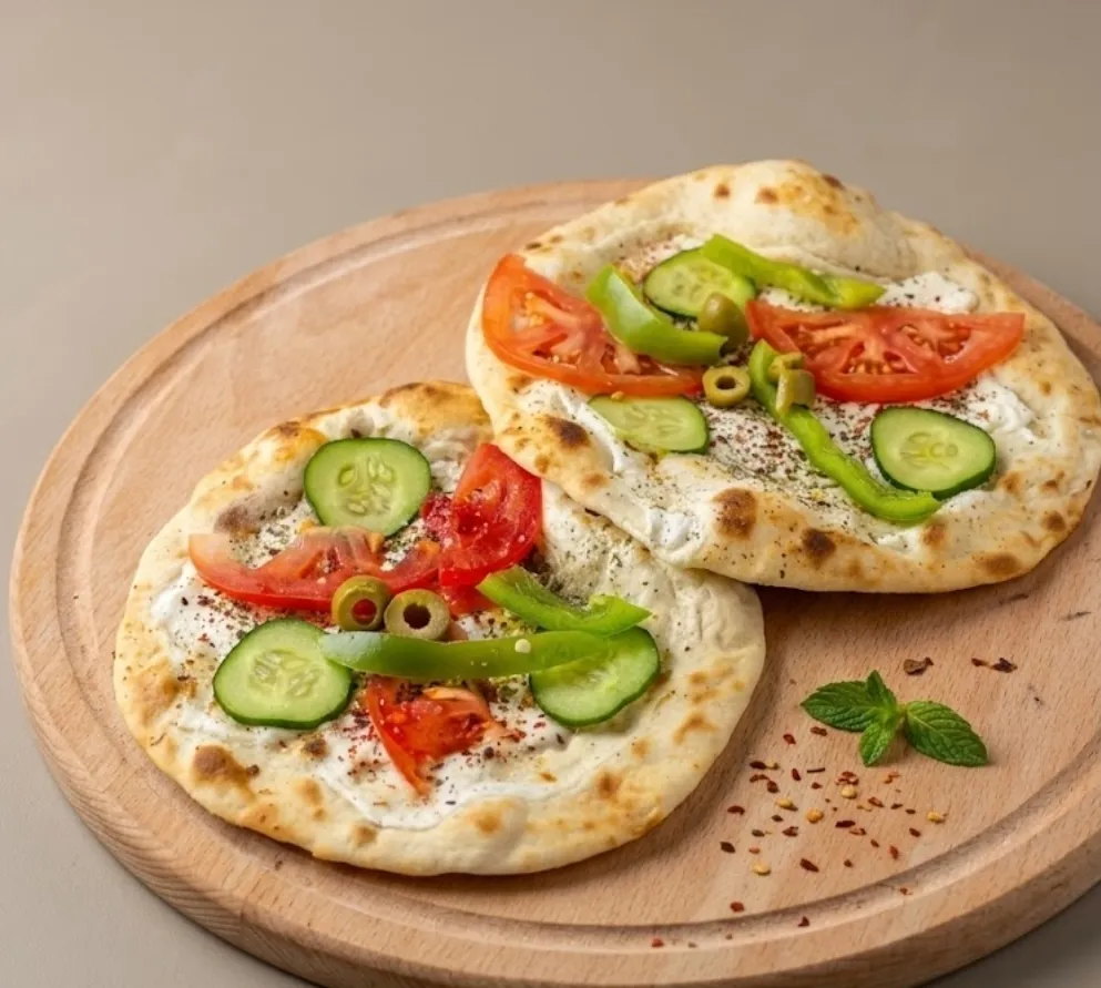 فطيرة لبنة مع خضار