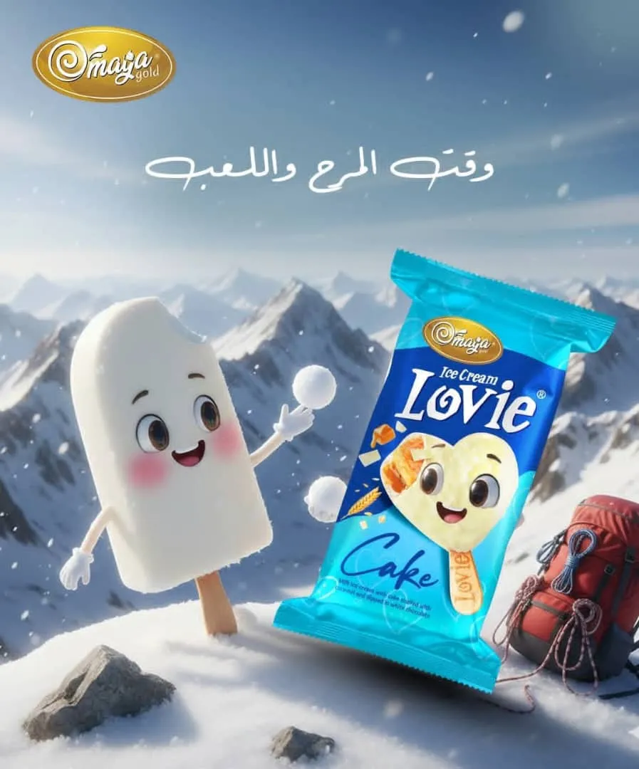 بوظة لوف  حليب وكراميل