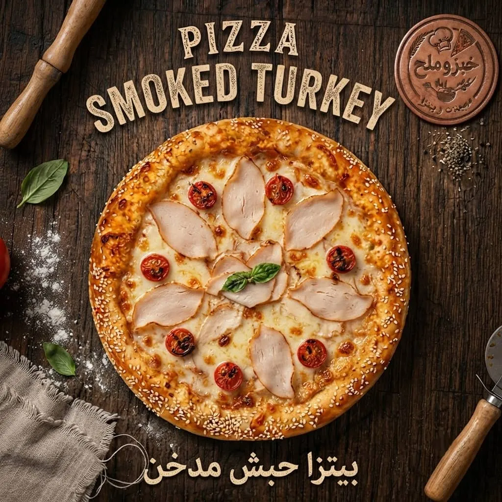 بيتزا حبش مدخن وسط
