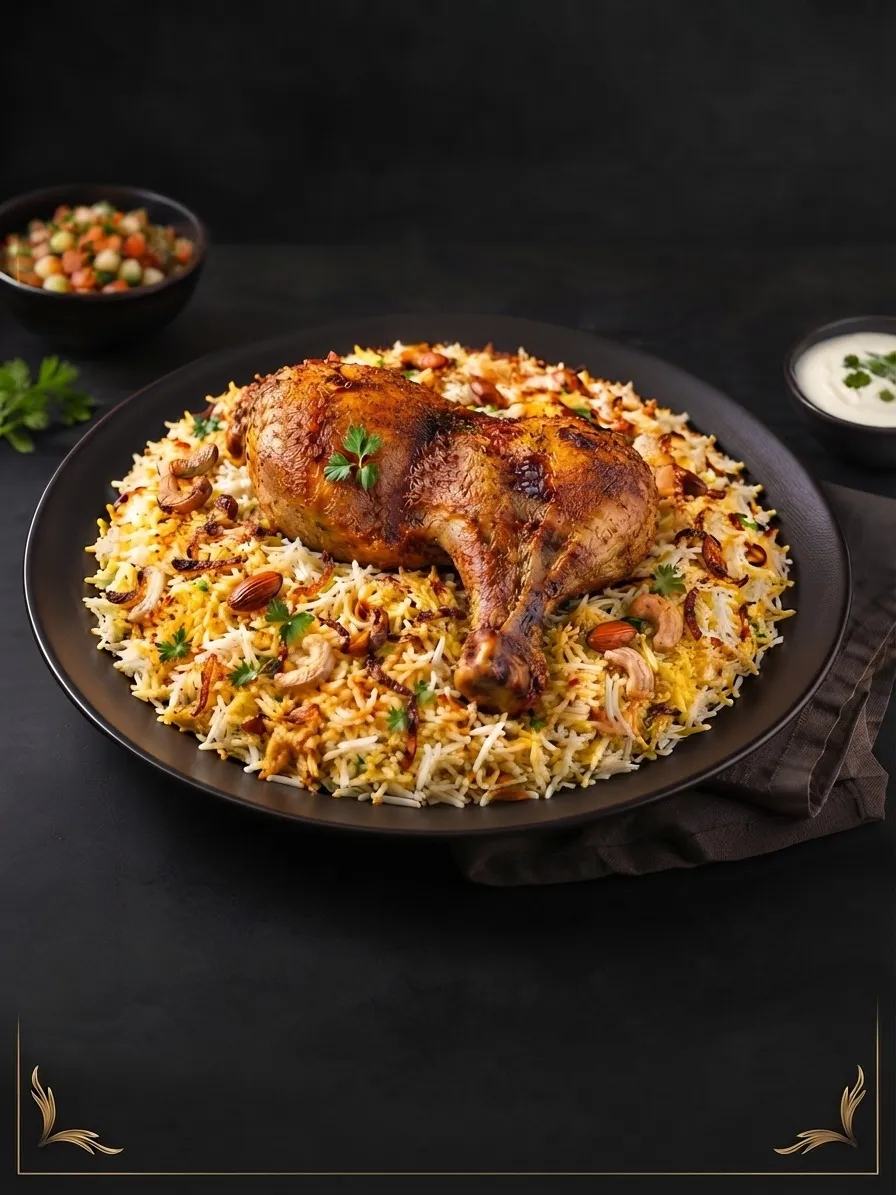 وجبة رز مع فخد