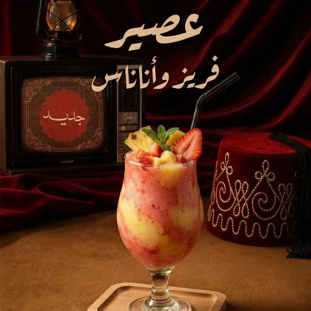 عصير فريز وأناناس
