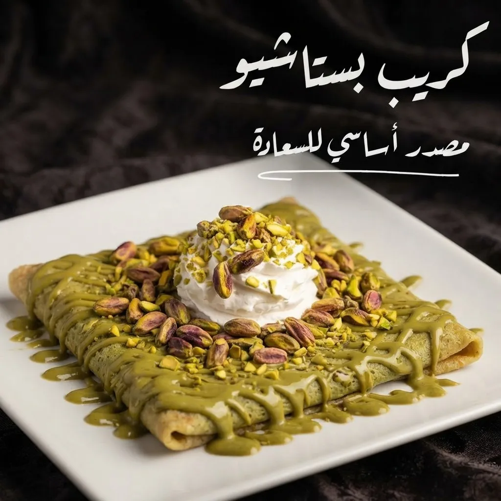 كريب بالفستق الحلبي