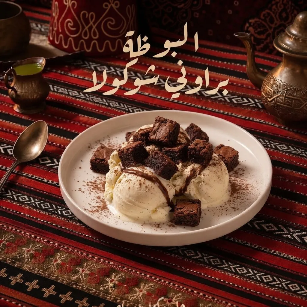 بوظة مع قطع البراونيز