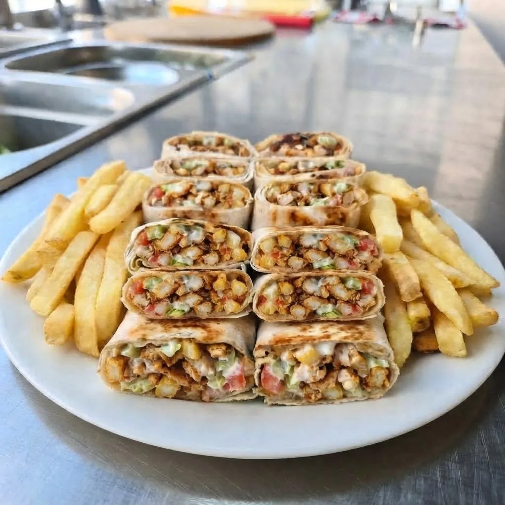 وجبة تكة مع بطاطا