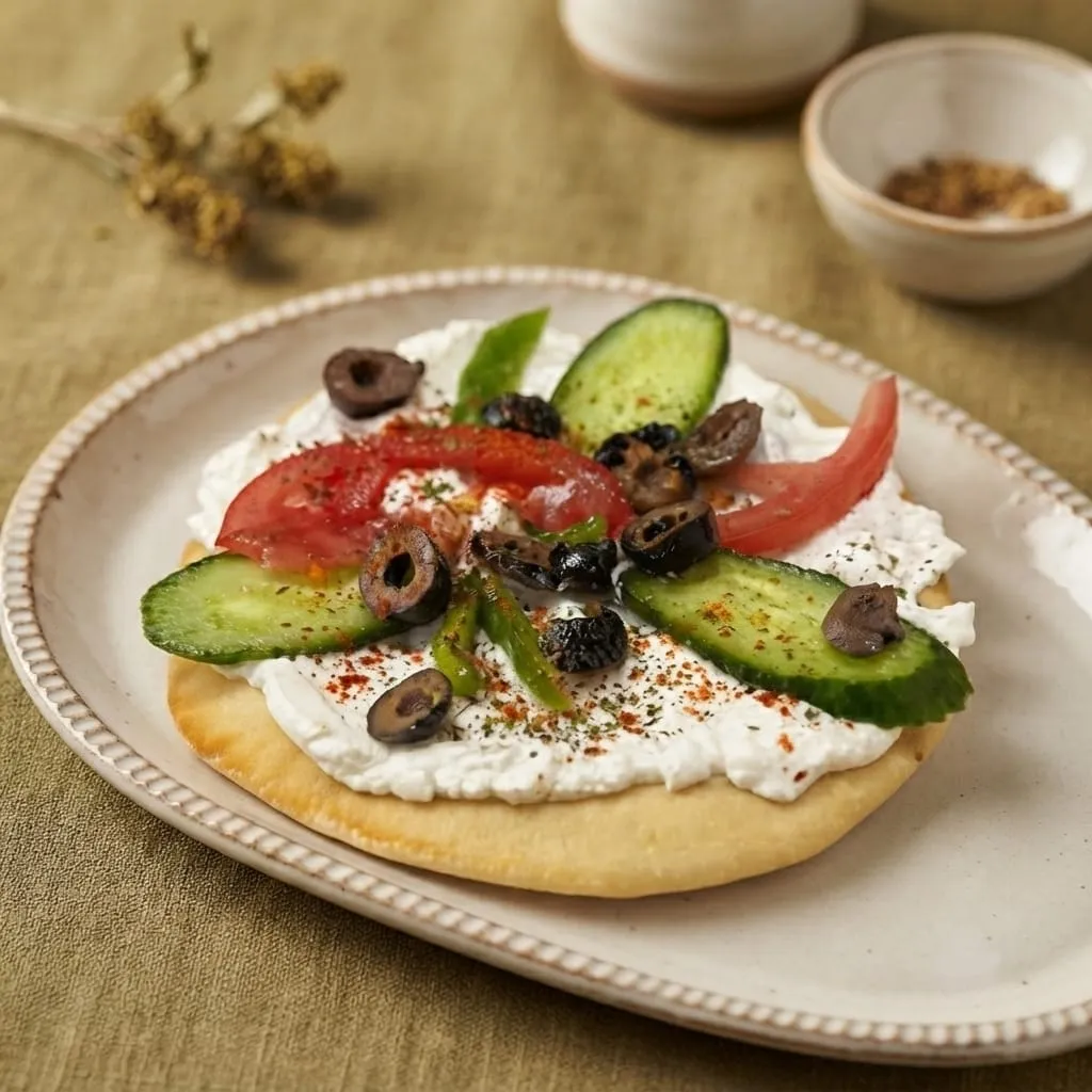 لبنة بالخضار