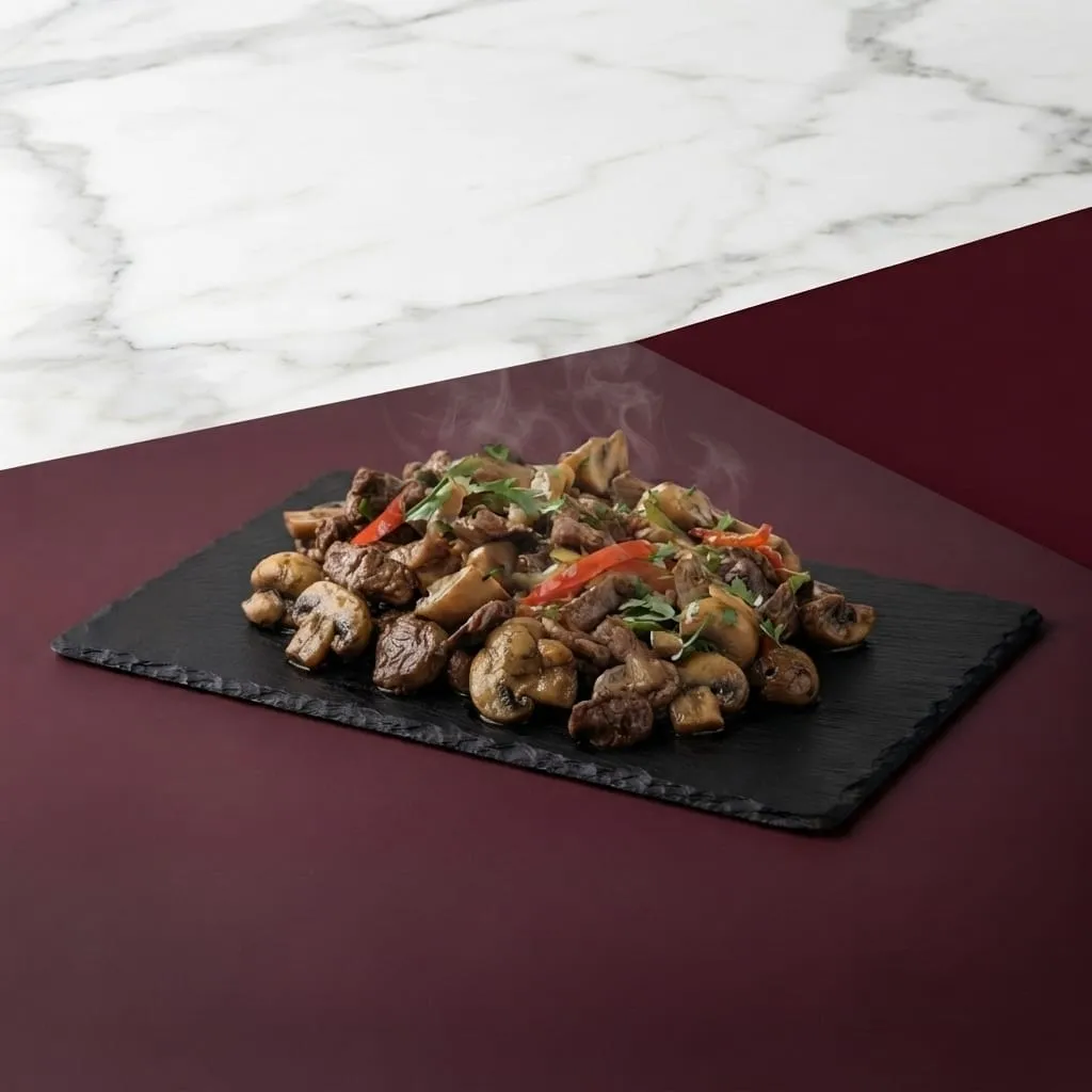 لحمة مع فطر