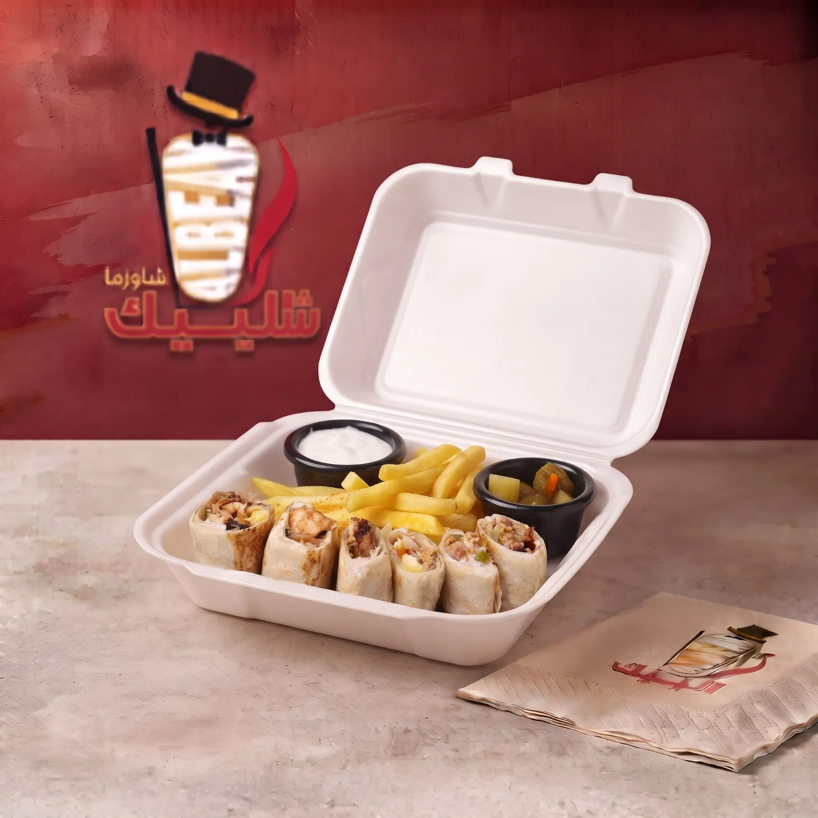 وجبة شاورما عربي