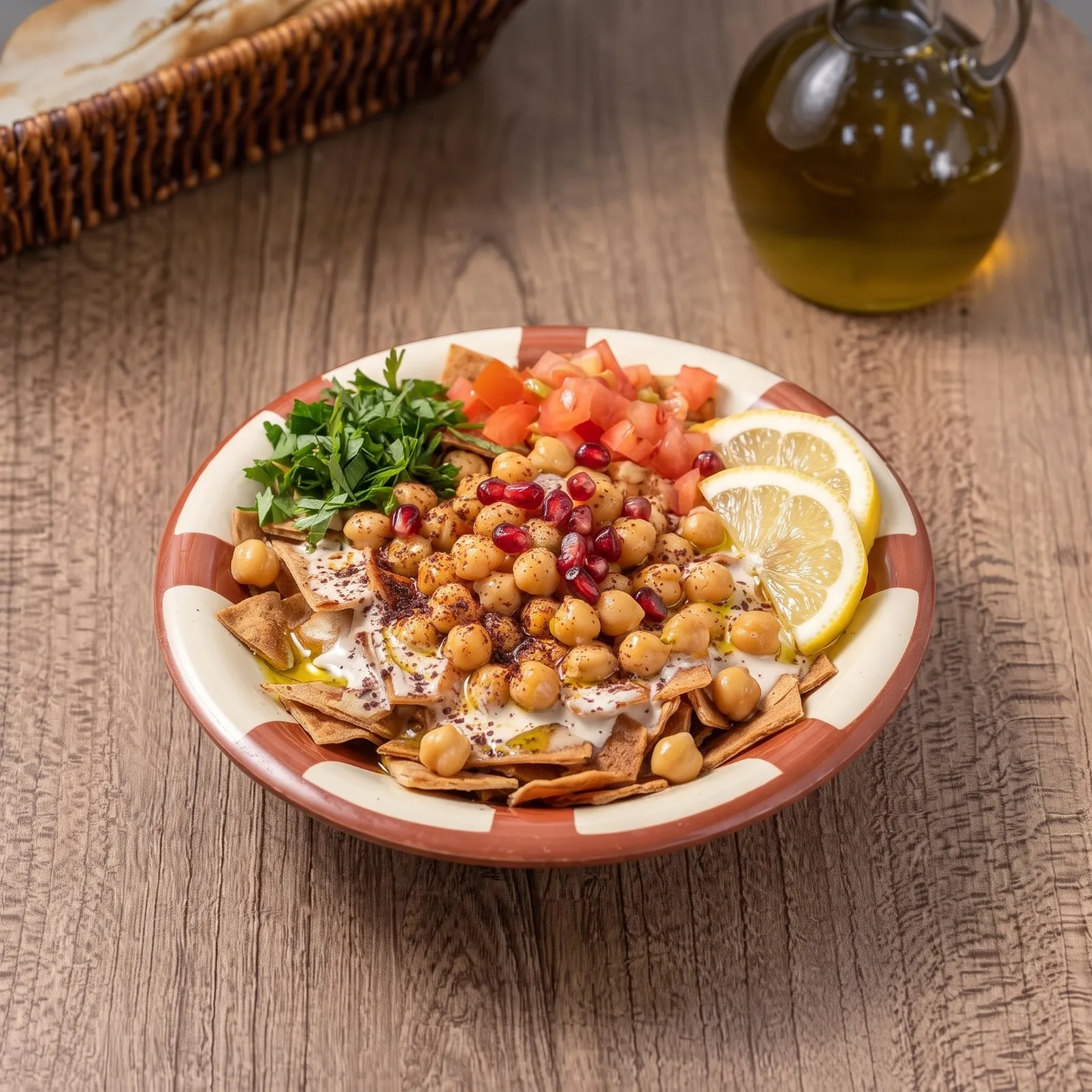 فتة بالزيت