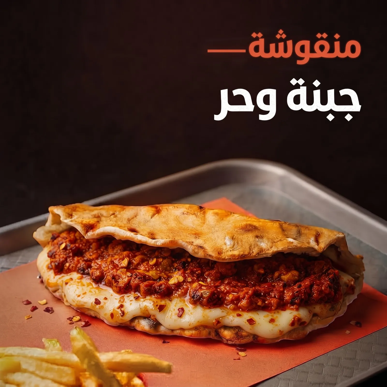منقوشة جبنة مع حر