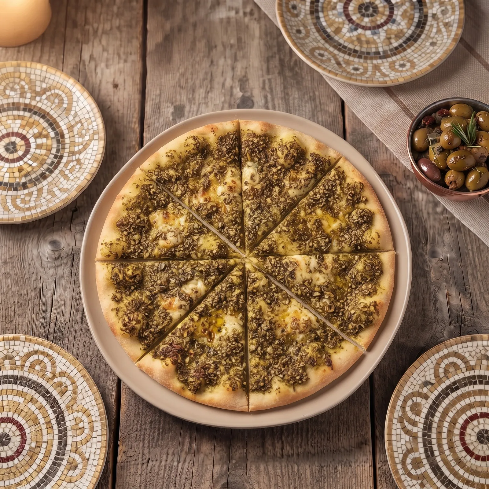 مناقيش زعتر لبنانية