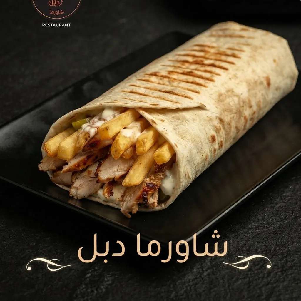 سندويش شاورما دبل