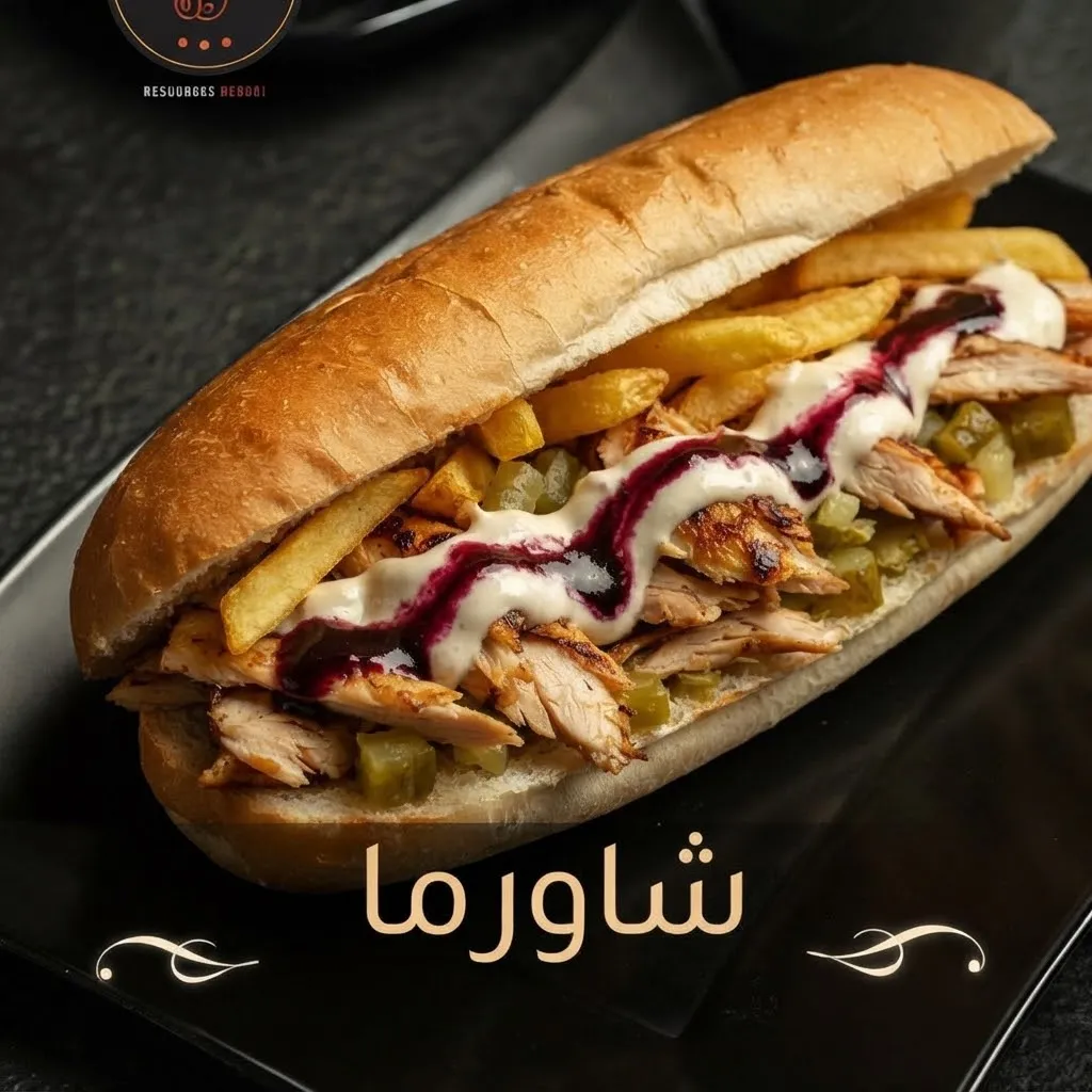 سندويش شاورما صمون