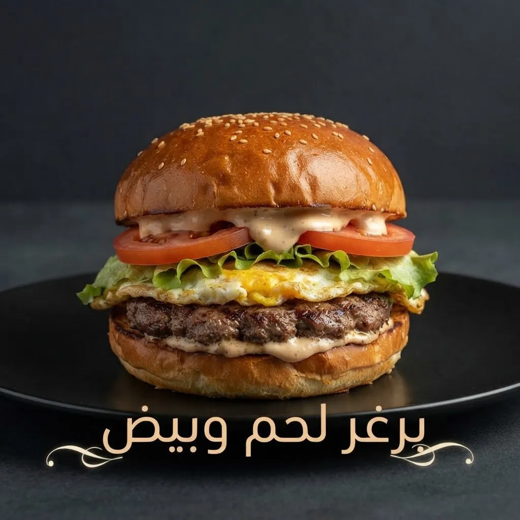 برغر مع بيض