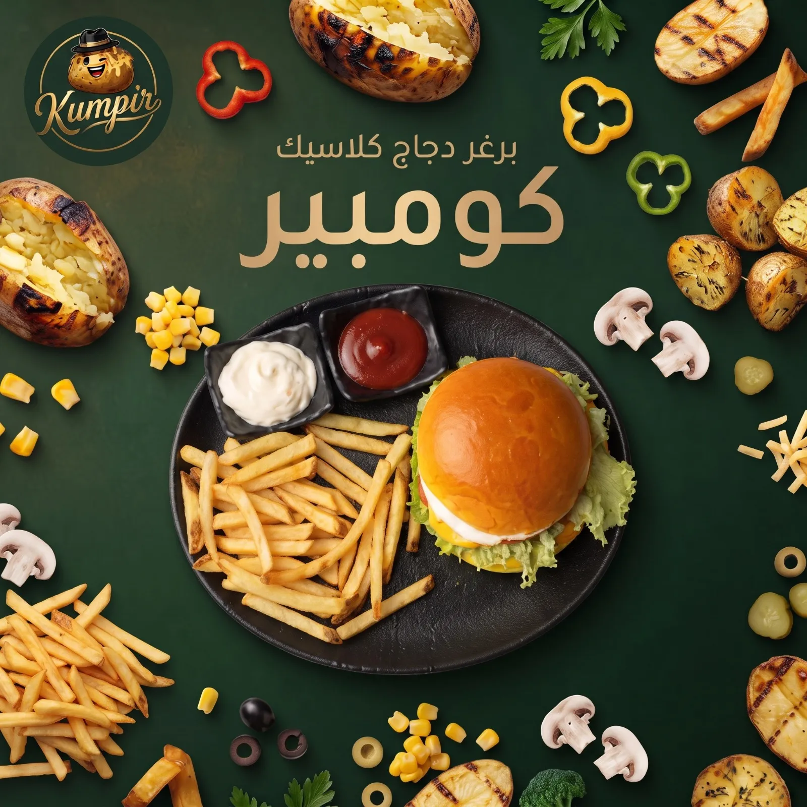 برغر دجاج كلاسيك