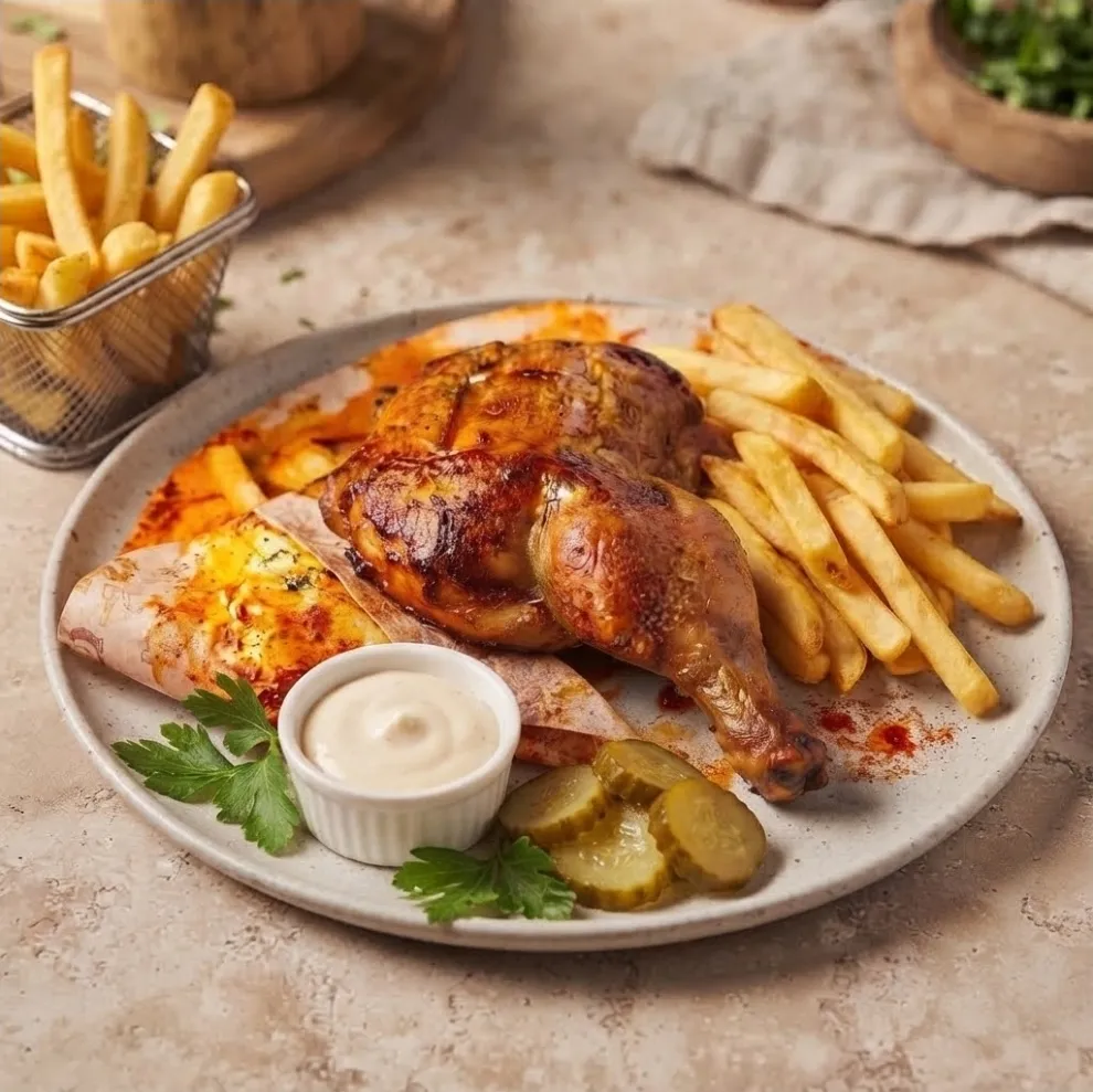فروج مشوي عالسيخ