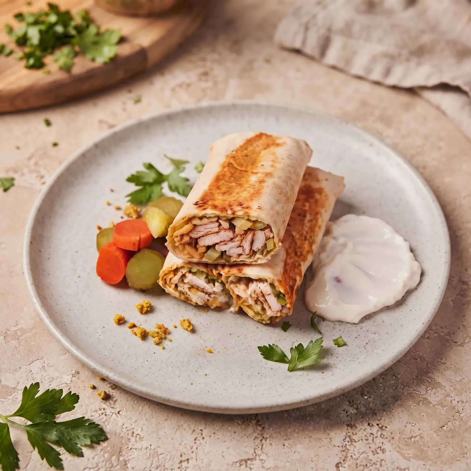 سندويشة شاورما مع بطاطا