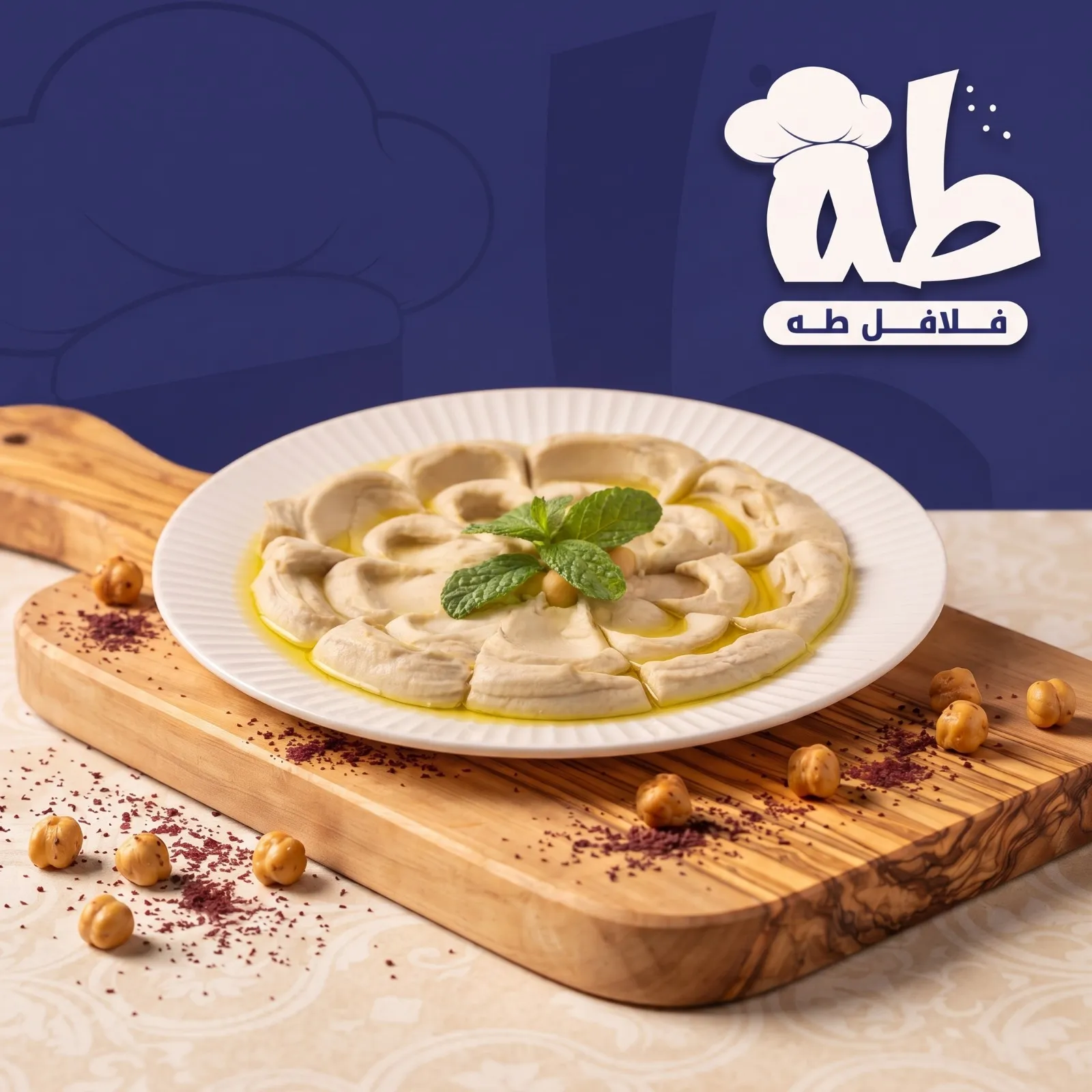 حمص ناعم بالطحينة