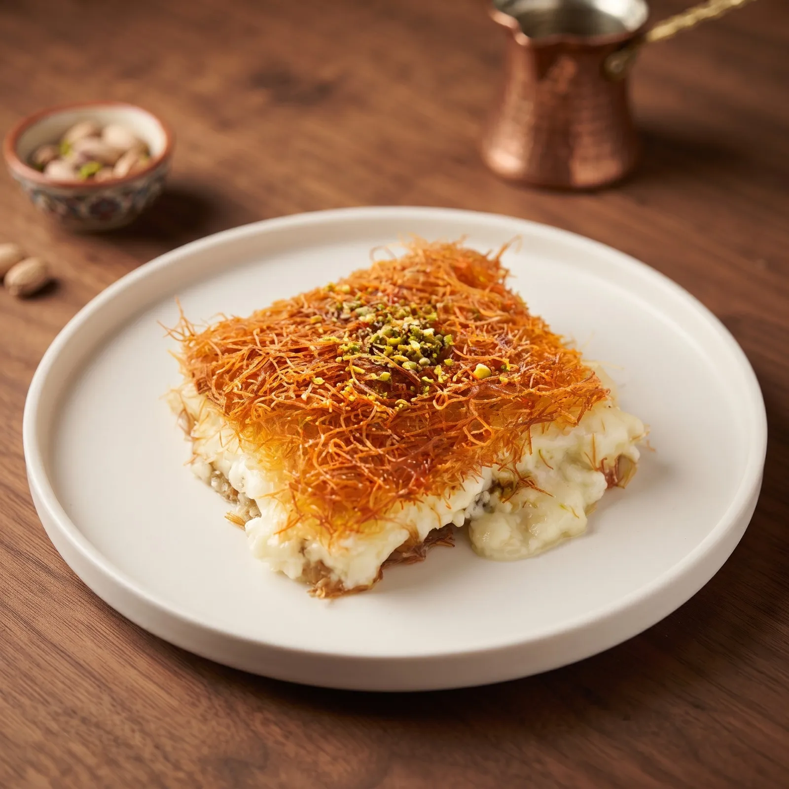 صحن كنافة بالقشطة