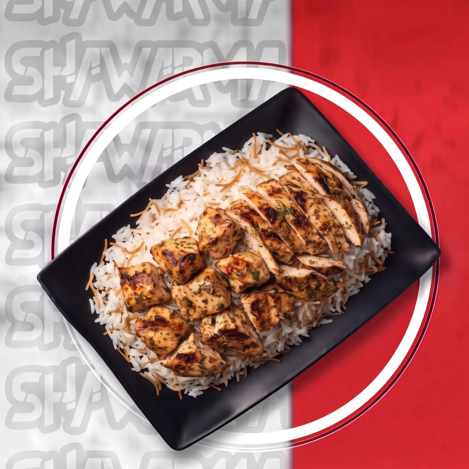 فروج مشوي مع رز